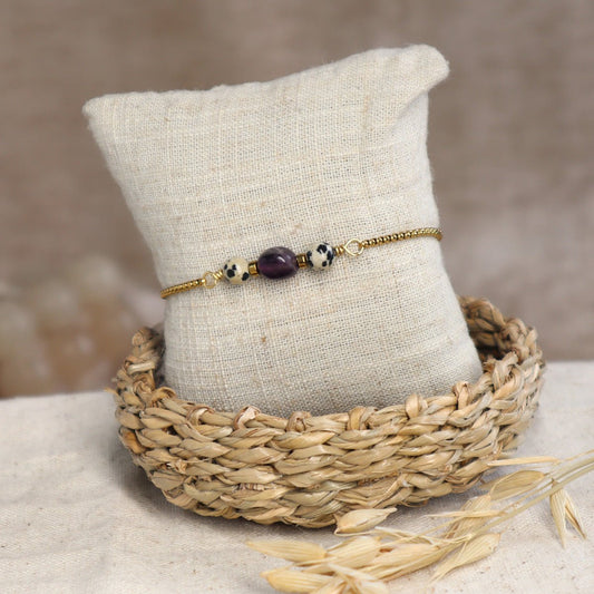 Amethyst Armband Damen vergoldet - | trueffeldesign