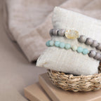 Citrin Armband mit Amazonit & Holzperlen - | trueffeldesign