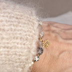 Lotus Armband mit Amethyst oder Rutilquarz - | trueffeldesign