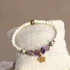 Lotus Armband mit Amethyst oder Rutilquarz - | trueffeldesign