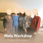 Mala Workshop Geburtstagsgruppe mit fertigen Malaketten