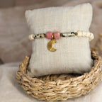 Mond Armband mit Edelsteinen & Edelstahl - | trueffeldesign